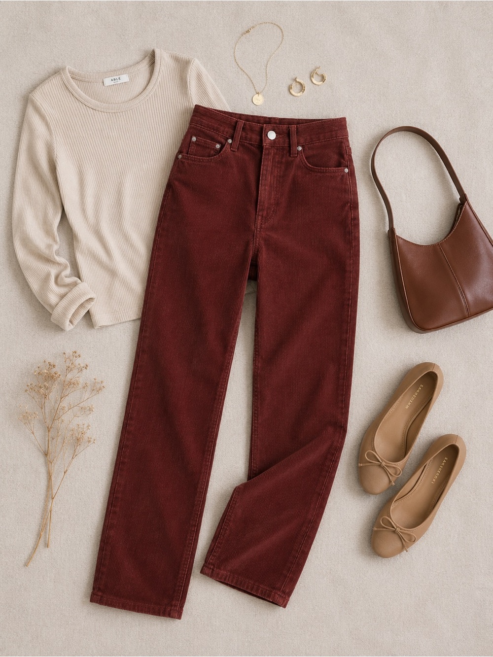 NWT Old Navy High-Waisted OG Straight Leg Corduroy Ankle Pants Red Dirt Size 4P - Picture 15 of 15
